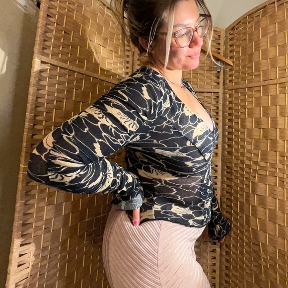 Free People Floral Knit Cardigan - Picture 4 of 12